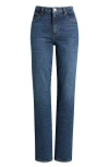 Frame Denim Le Jane Kirk Ankle High-rise Straight Jean In Blue