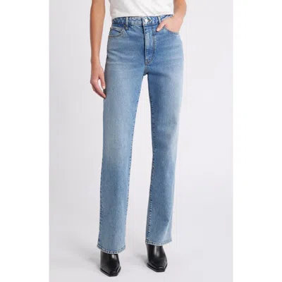 Frame The Ruler High Waist Straight Leg Jeans In Brown