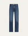 Frame Ruler Jeans Belt Loops In Blue