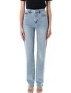 Frame The Ruler Crop Jeans In Dolly In Blue