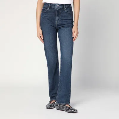 Frame The Ruler Jeans In Dark Blue In Black