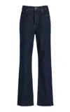 Frame The Ruler Mid-rise Straight-leg Jeans In Blue