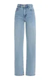 Frame Womens Indio The Ruler High-rise Straight-leg Stretch-denim Jeans In Brown