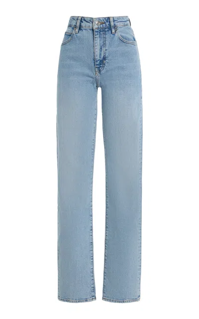 Frame The Ruler Stretch High-rise Straight-leg Jeans In Brown