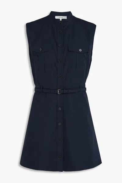 Frame X Alexandra Leclerc The Monaco Mini Dress In Blue