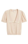 Frame The Sailor Cashmere Cardigan In White