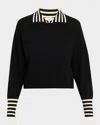 Frame The Sailor Pullover Sweater In Multi