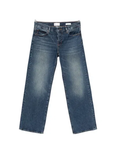 Frame The Saturday Faded Wide-leg Jeans In Blue