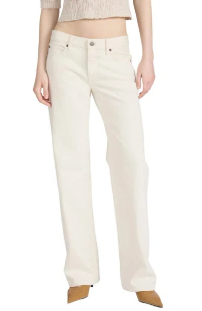 Frame The Saturday Low Rise Relaxed Straight Leg Jeans In White