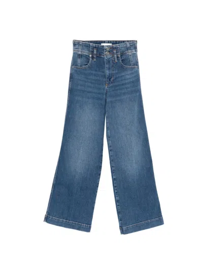 Frame The Seamed Double-button Jeans In Blue
