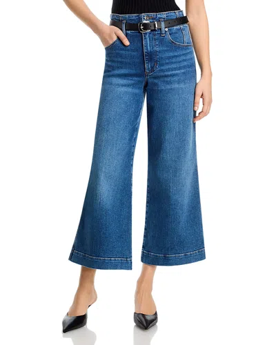 Frame The Seamed High Rise Wide Jeans In Charity In Multi