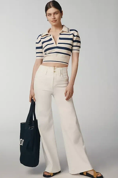FRAME THE SEAMED HIGH-RISE WIDE-LEG TROUSER JEANS