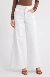 Frame The Seamed Wide Leg Trouser Jeans In White