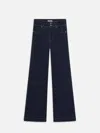 Frame The Seamed Wide Trouser Jeans In Blue