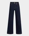 Frame The Seamed Wide Trouser Jeans In Rinse