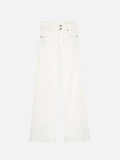 Frame The Seamed Wide Trouser Jeans In White