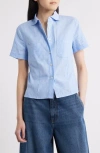 Frame The Seaside Short Sleeve Linen & Cotton Button-up Shirt In Multi