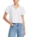 Frame Cotton Seersucker Camp Shirt In White