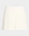 Frame The Seersucker Cotton Shorts In White