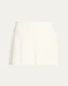 Frame The Seersucker Cotton Shorts In White