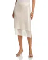 Frame The Sequin Starlight Silk Skirt In White
