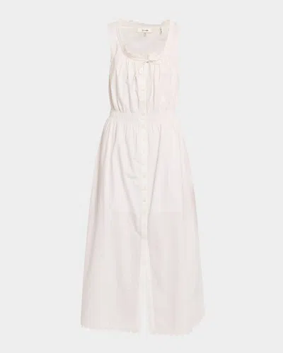 Frame The Serene Midi Dress In White