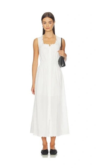 Frame The Serene Midi Dress In White
