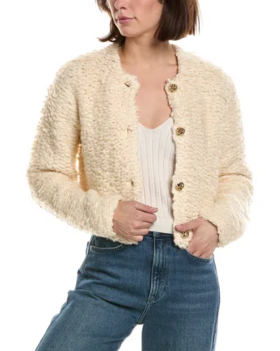 Frame The Shag Wool-blend Cardigan In Neutral