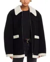 Frame The Shearling Jacket In Black