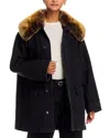 Frame The Shearling Overcoat In Black