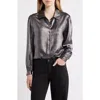 Frame The Shiny Staple Shirt In Gray
