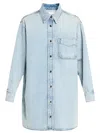 Frame Blue 'the Shirt' Denim Minidress