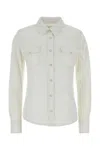 Frame White Denim Shirt In White