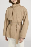 Frame The Short Field Trench Coat In Brown