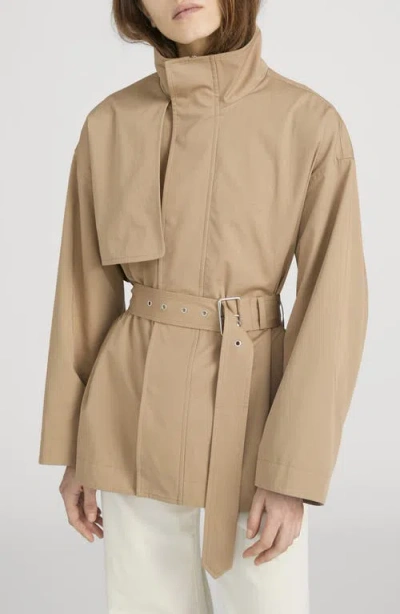 Frame The Short Field Trench Coat In Brown