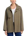 Frame The Short Field Trench Coat In Green