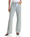 Frame The Showgirl Crystal-embellished High-rise Straight-leg Jeans In Diamonte Crystal