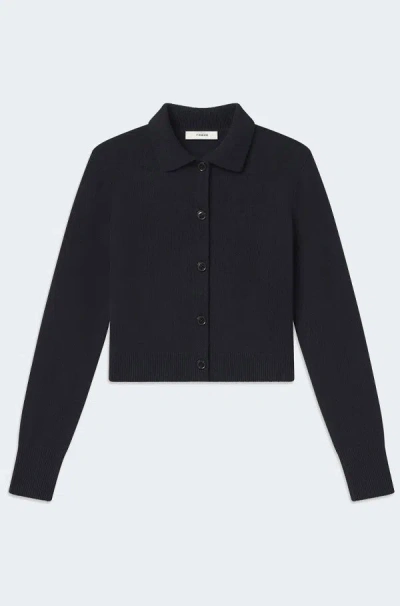 Frame The Shrunken Cardigan In Navy