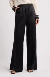 Frame The Silk Drawstring Lounge Pants In Black