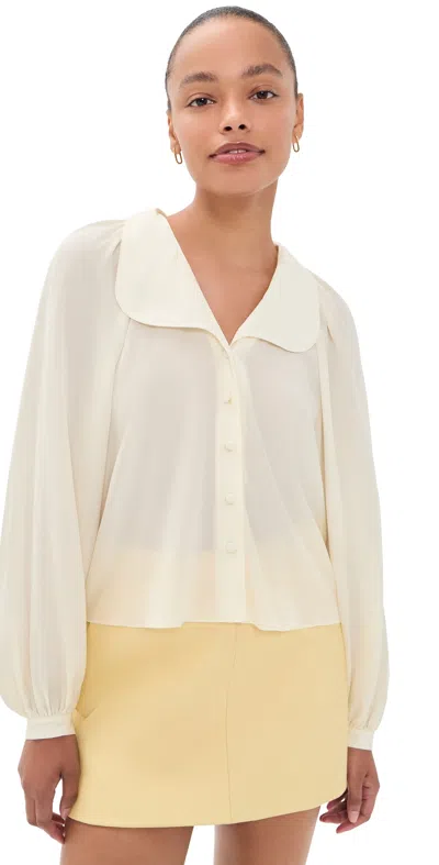 Frame The Silk Gala Shirt Cream In Multi