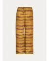Frame The Silk Lounge Pants In Light Tiger Multi