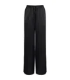 Frame The Silk Lounge Trousers In Black