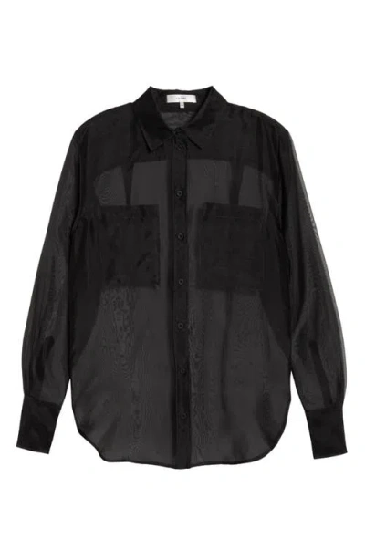 FRAME FRAME THE SILK ORGANZA BUTTON-UP SHIRT