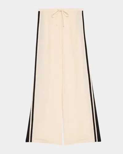Frame The Silk Pajama Pants In Alabaster Multi