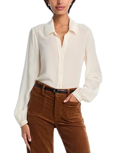 Frame The Silk Prim Blouse In White