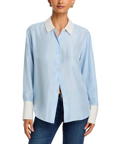 Frame The Silk Standard Shirt In Blue