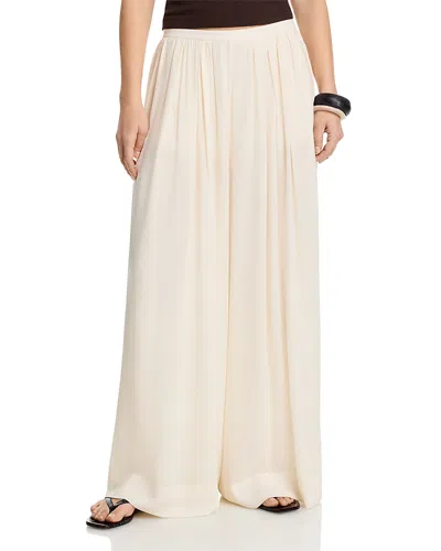 Frame The Wave Silk Chiffon Pants In White
