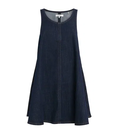 Frame The Skipper Denim Mini Dress In Blue