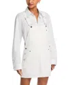 Frame The Skirtall Overall Dress In Au Natural Clean In White