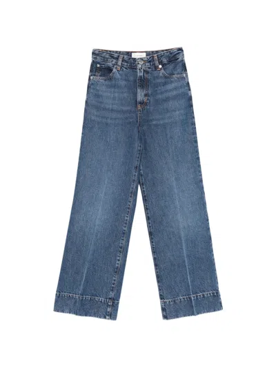 Frame The Slice Flared Jeans In Blue